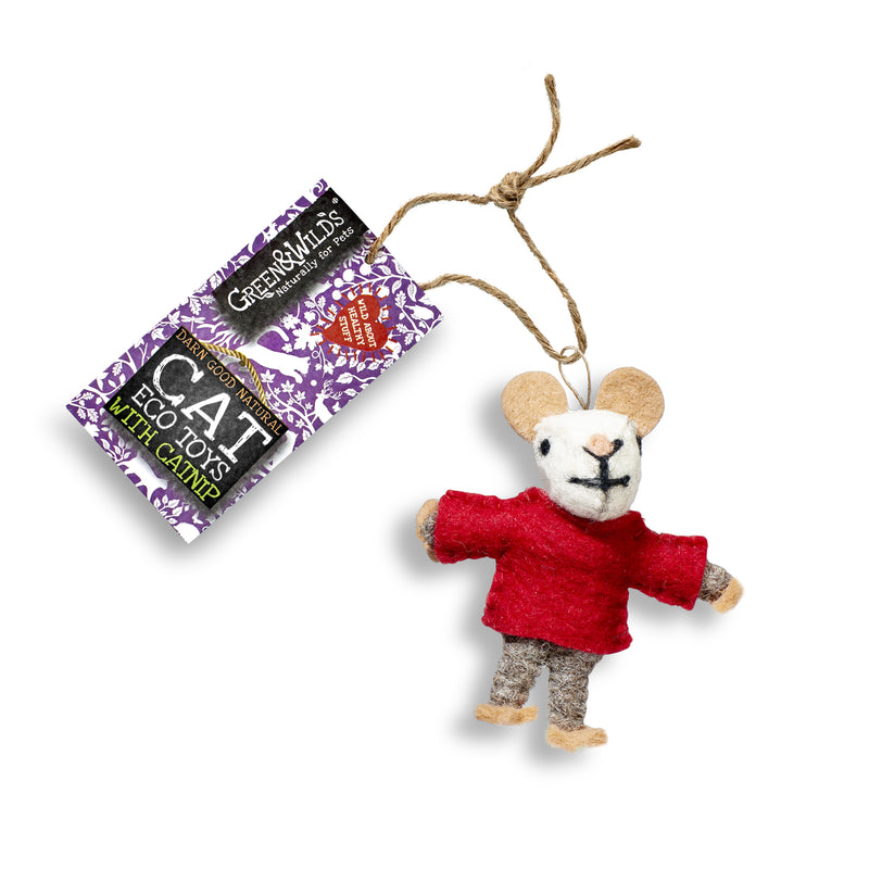 Barney Book Mouse - Eco Cat toy with catnip