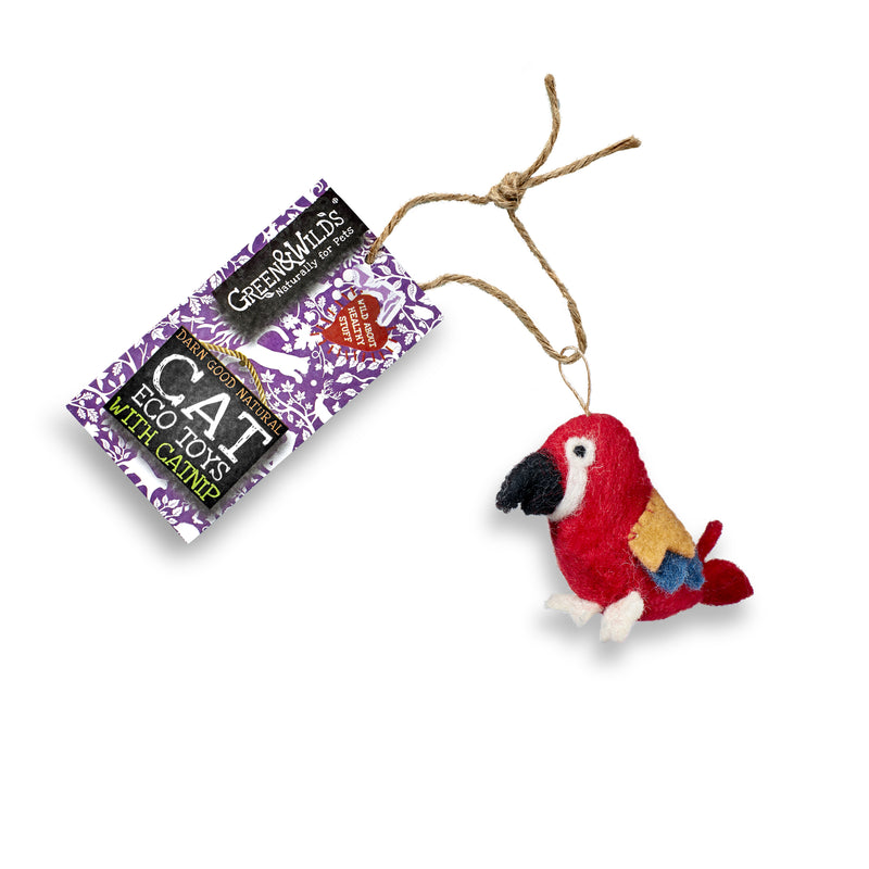 Polly Parrot - Eco Cat toy with catnip