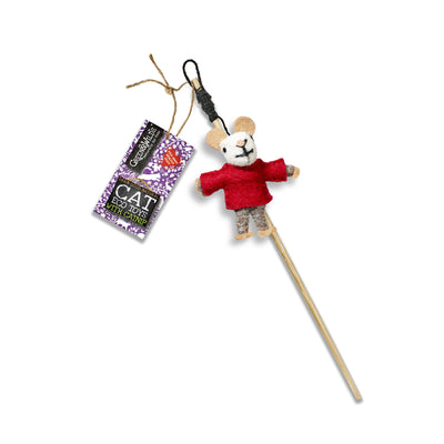 Barney Book Mouse, Eco Teaser toy with catnip