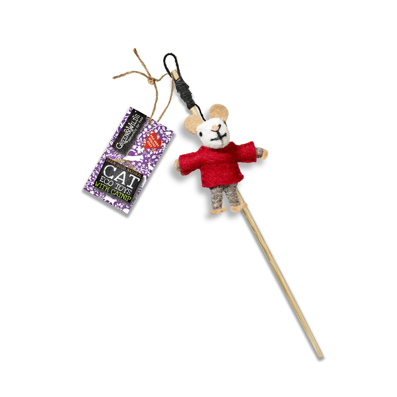 Barney Book Mouse, Eco Teaser toy with catnip